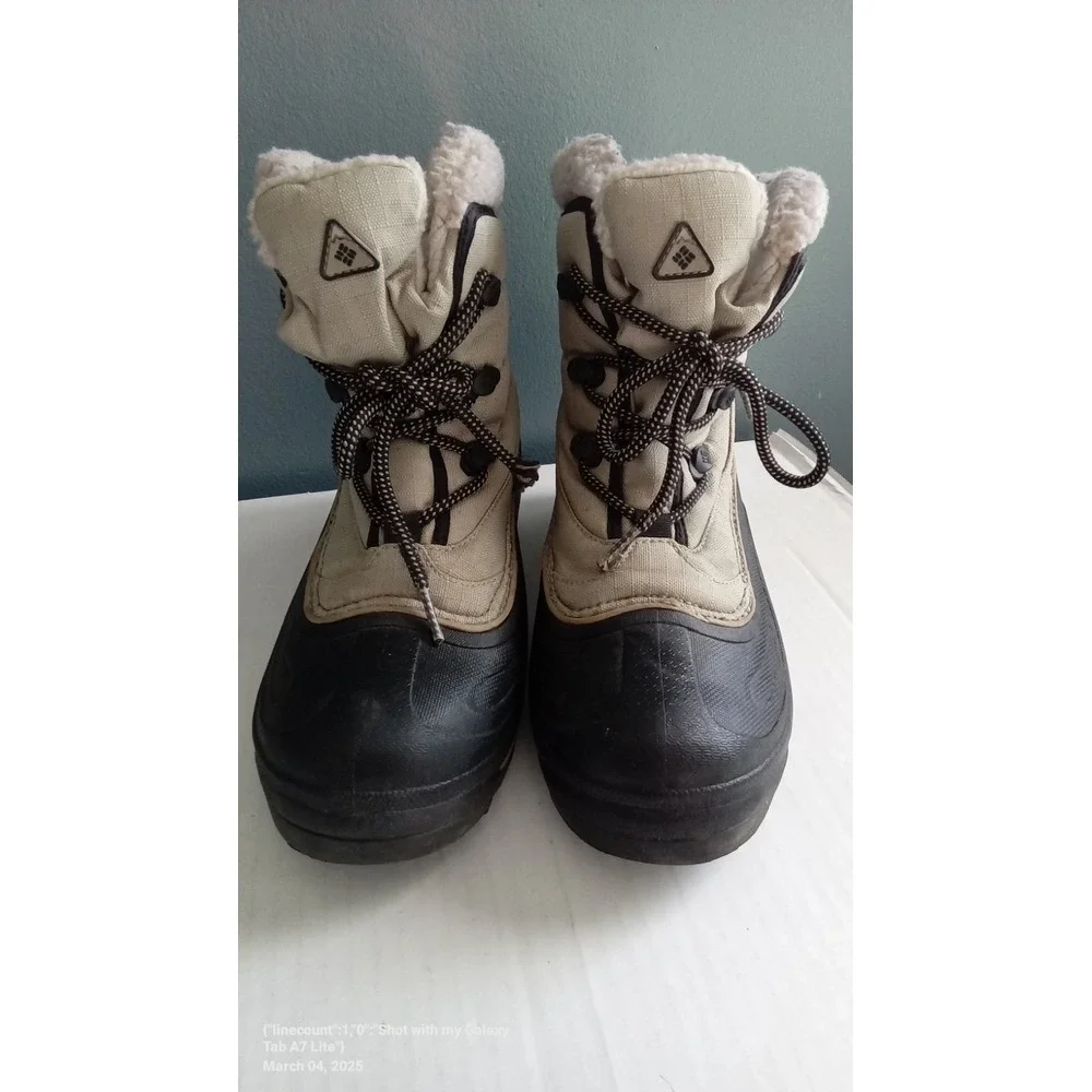 Columbia Snow Boots Winter Waterproof Insulated‎ Warm Beige Black Size?